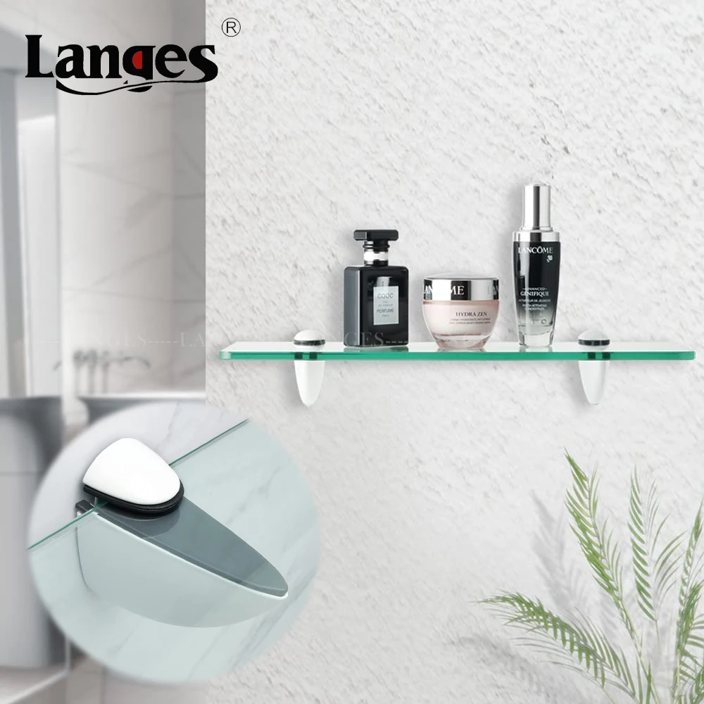 Durable Adjustable Wall Mount Zinc alloy Wall Mount Wood glass Holder Fitting Shelf Bracket