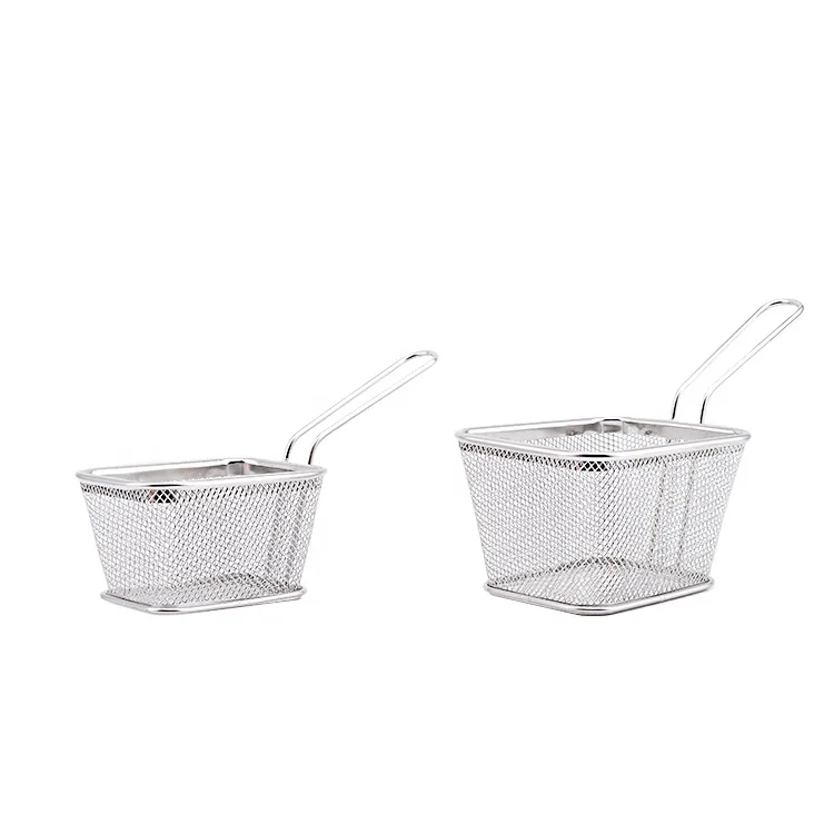 Mesh French Chip Frying Serving Stainless Steel French Fries Fry Basket