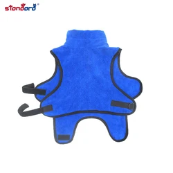 New pet clothing dog bathrobe microfiber good absorption dog sweater pet clothes classic belt design high quality