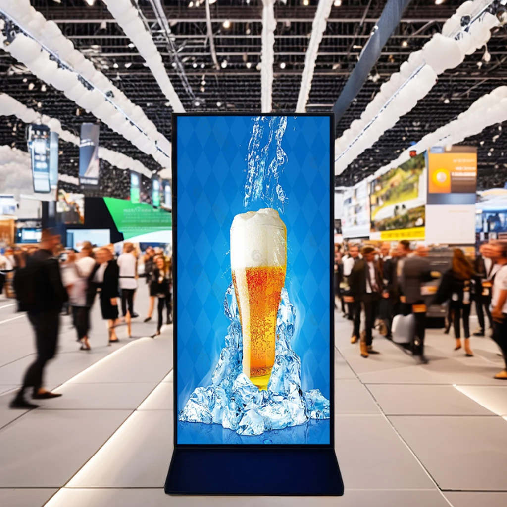 69-Inch Indoor Floor Standing Rotating Digital Signage LCD Advertising TV Kiosk with Elevator Use OEM Supplier SDK Function