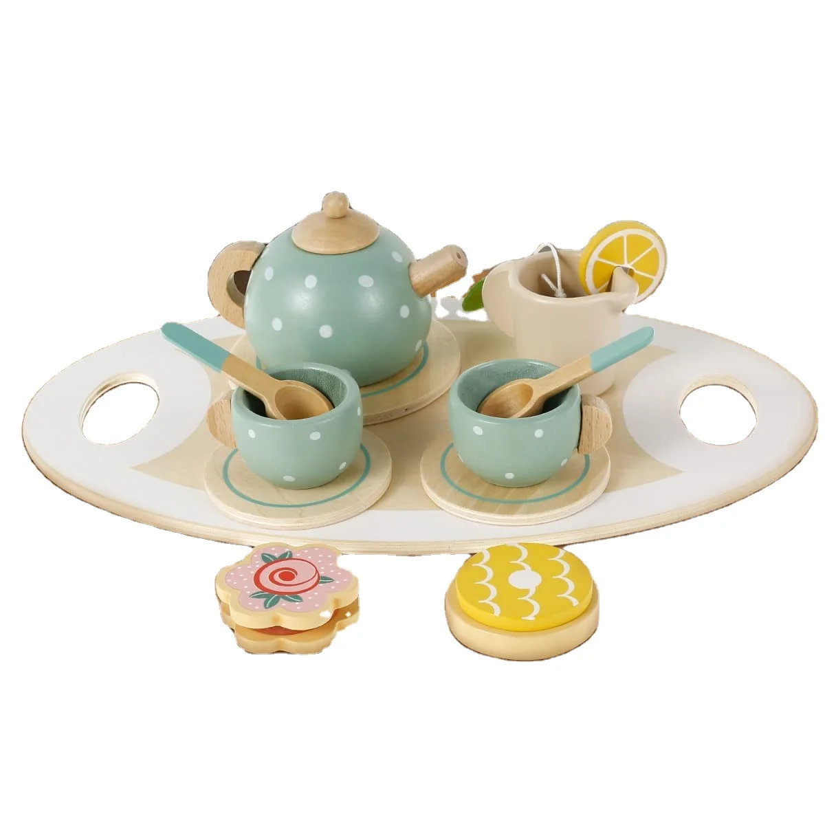 Wood Tea Establish, Kid Duty Play Educational Toys long lasting and also wear-resistant Wood Interactive Simulation Teacup