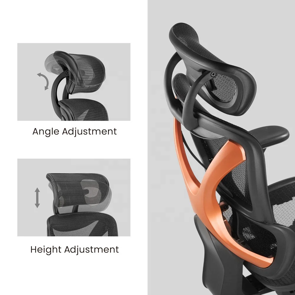 Back Support SpineX Ergonomic High Back Swivel Leaning Office Computer Chair with 3D Armrest Height Adjustable