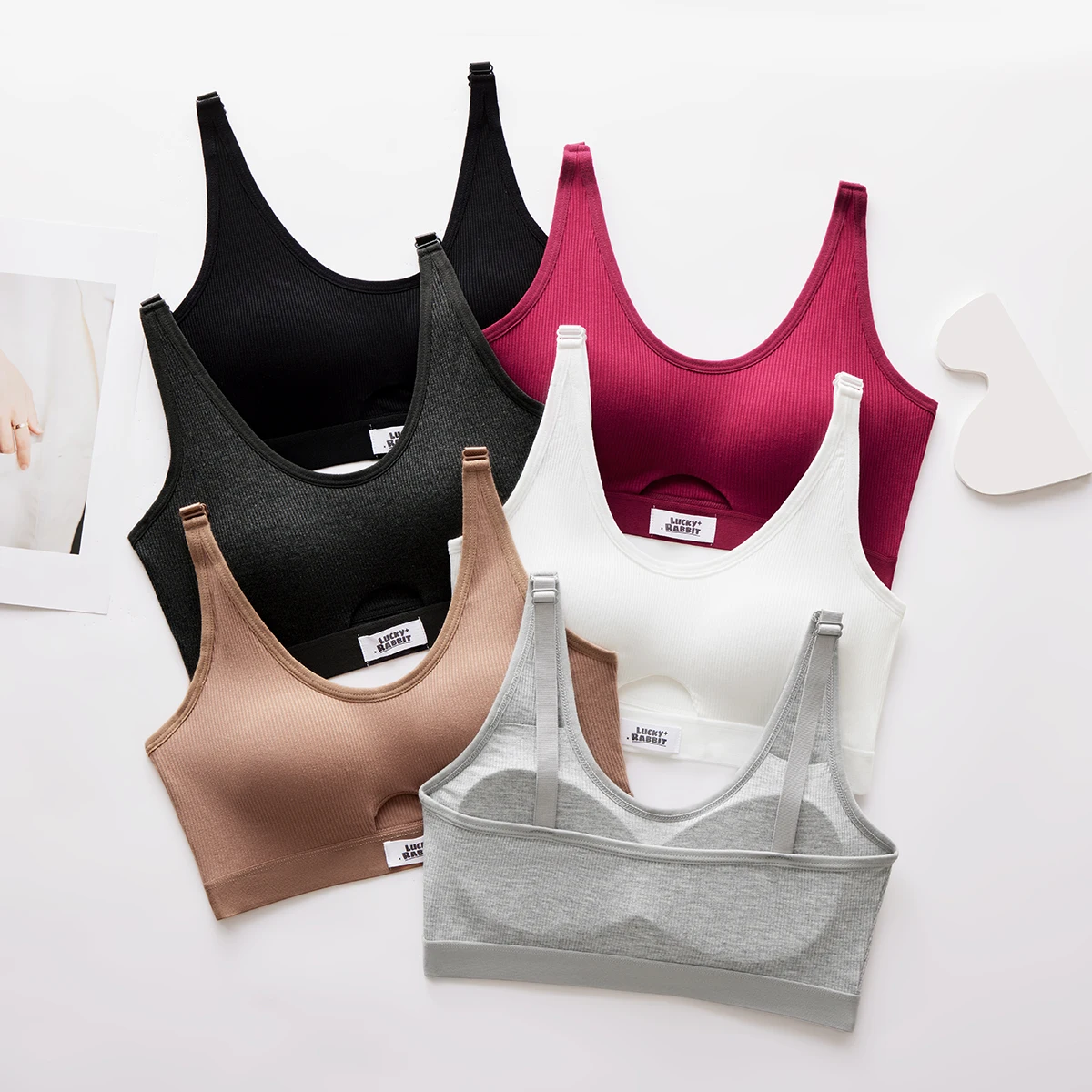 Womens Underwear Set Wireless  Sports Bras and Thong Panty Girl Soft Sleeping Bralette  And Underpants Set