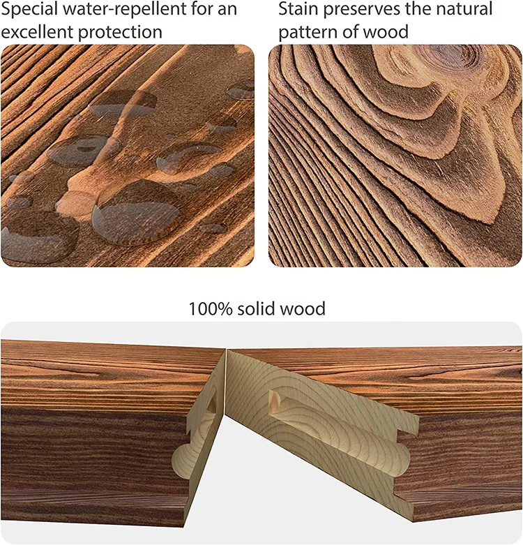 K&B wholesale simple design wall mounted shelf bookshelf solid wooden board floating shelves for home bathroom bedroom