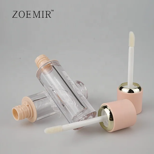 High quality PETG material gold lipgloss thick wall liquid lipstick lip gloss tube 4ml suppliers