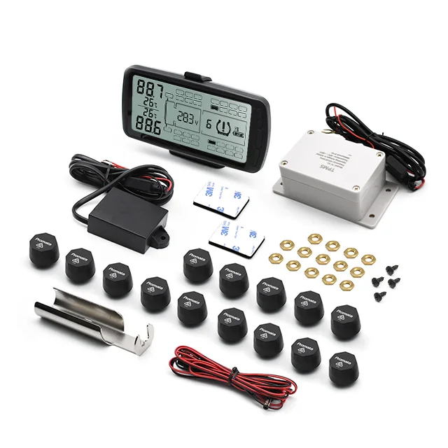 Smart TPMS for Trucks & Trailers Monitors Up to 110 Tires, Real-Time Pressure & Temp Alerts, Hook-Drop Detection