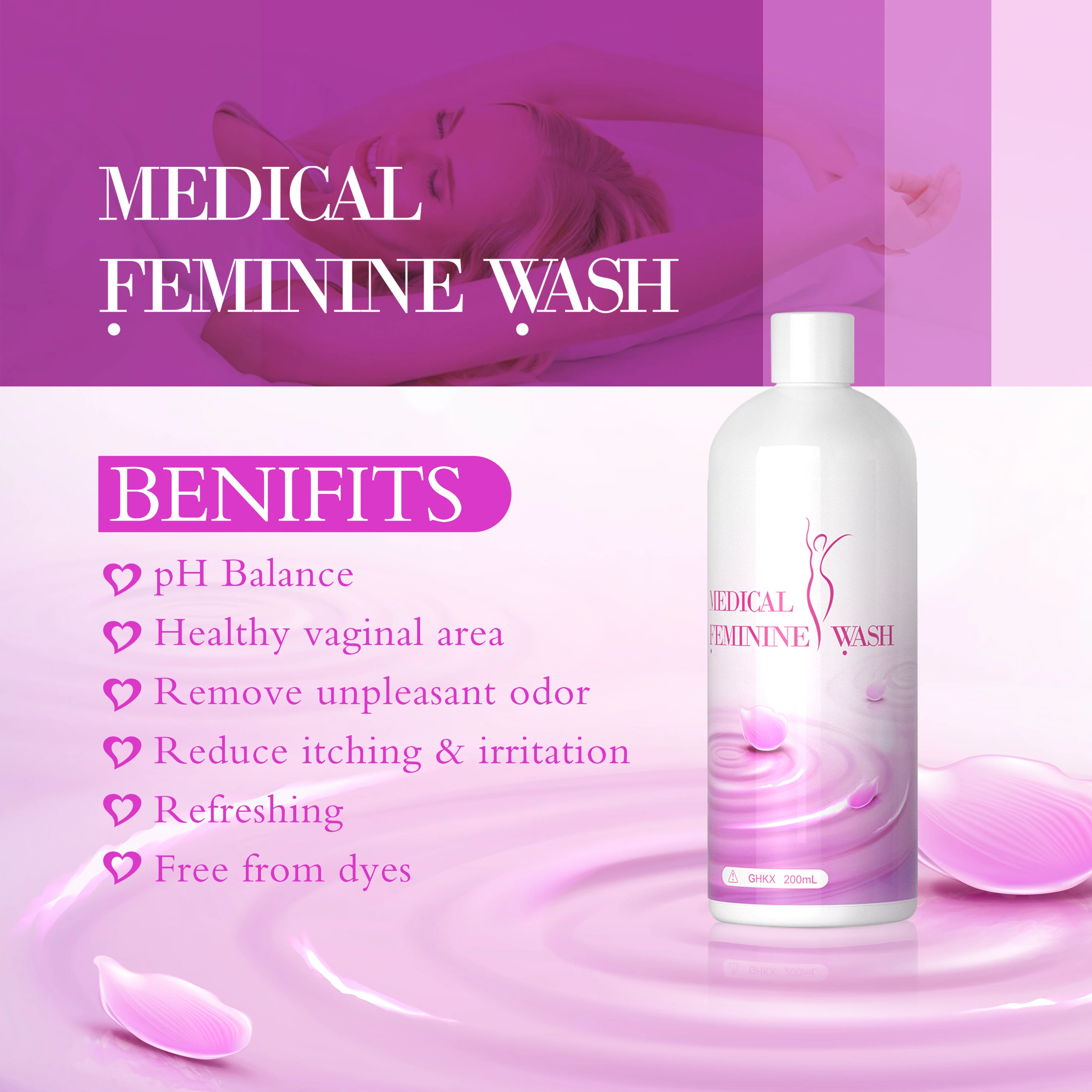 Vaginal Cleansing Wash Natural Feminine Wash PH Balance Gentle Intimate Wash For Sensitive Skin