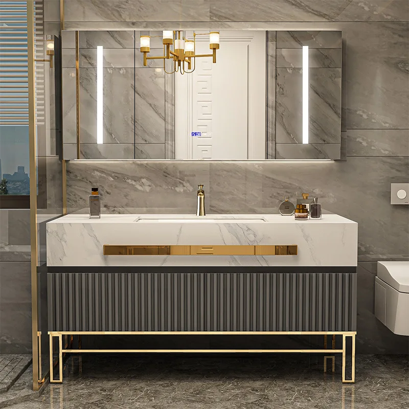 Modern Luxury American Bathroom Furniture Gold Bathroom Vanity Bathroom Cabinets