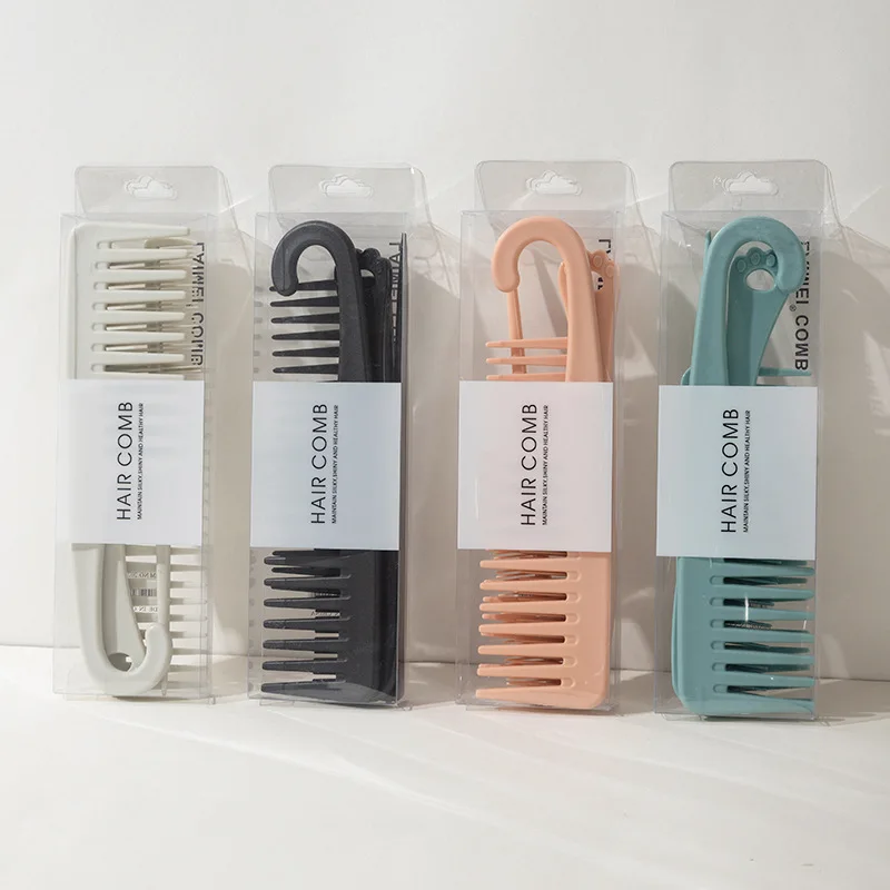 4 Pcs Professional Wide Tooth Comb Set White Black Green Pink Hair Styling and Detangling Hair Brush for Women Brush Comb Tools