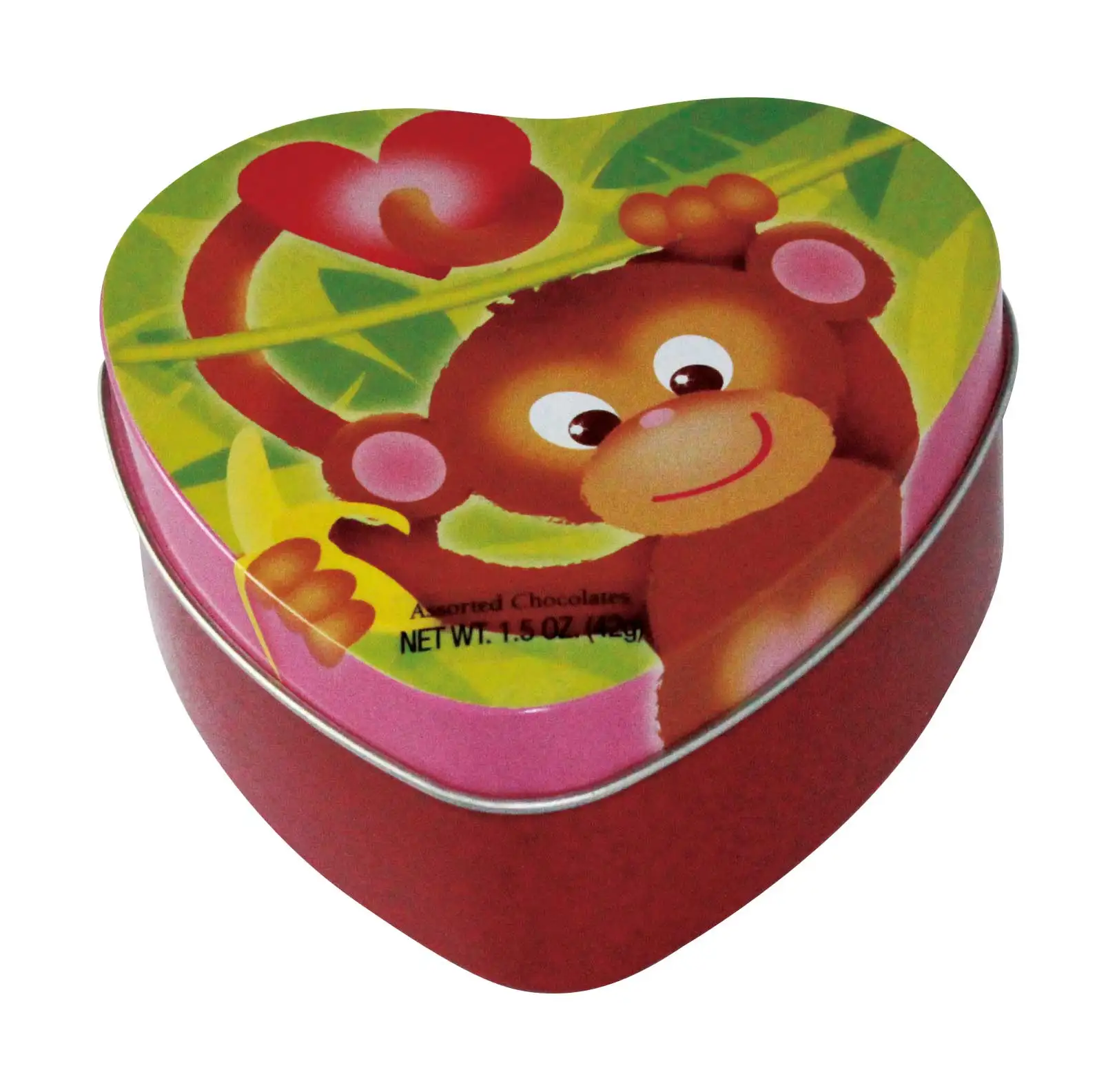 Heart Shape  Metal Candy Sweet Chocolate Gift Box Tin