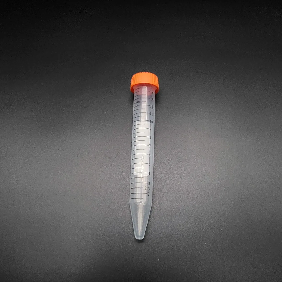 15ml   Clear PP Material Conical Bottom Centrifuge Tube with Screw lid