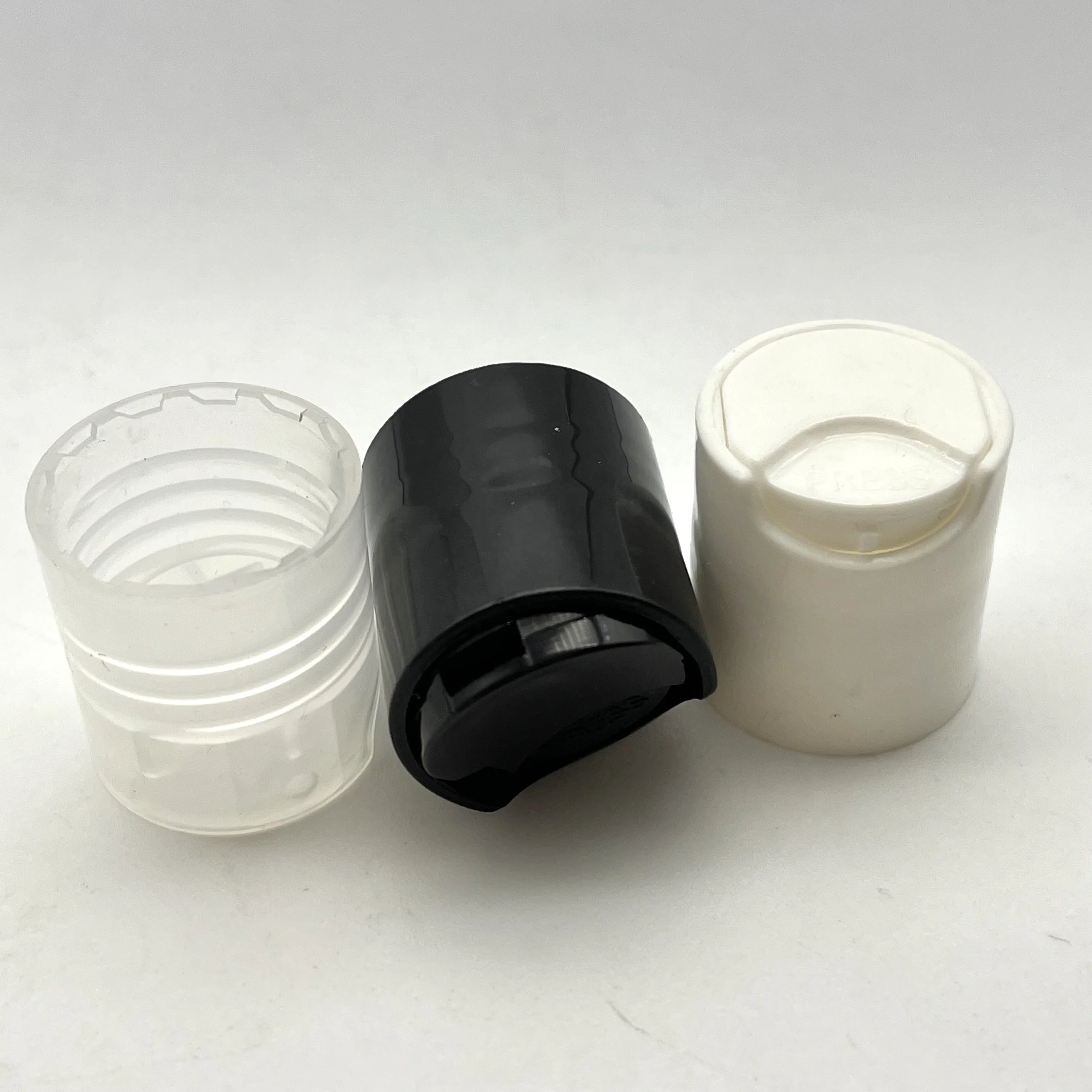 18/20/24/28mm PP white black nuture-color spress cap , flip top disc top cap lid for bottle liquid