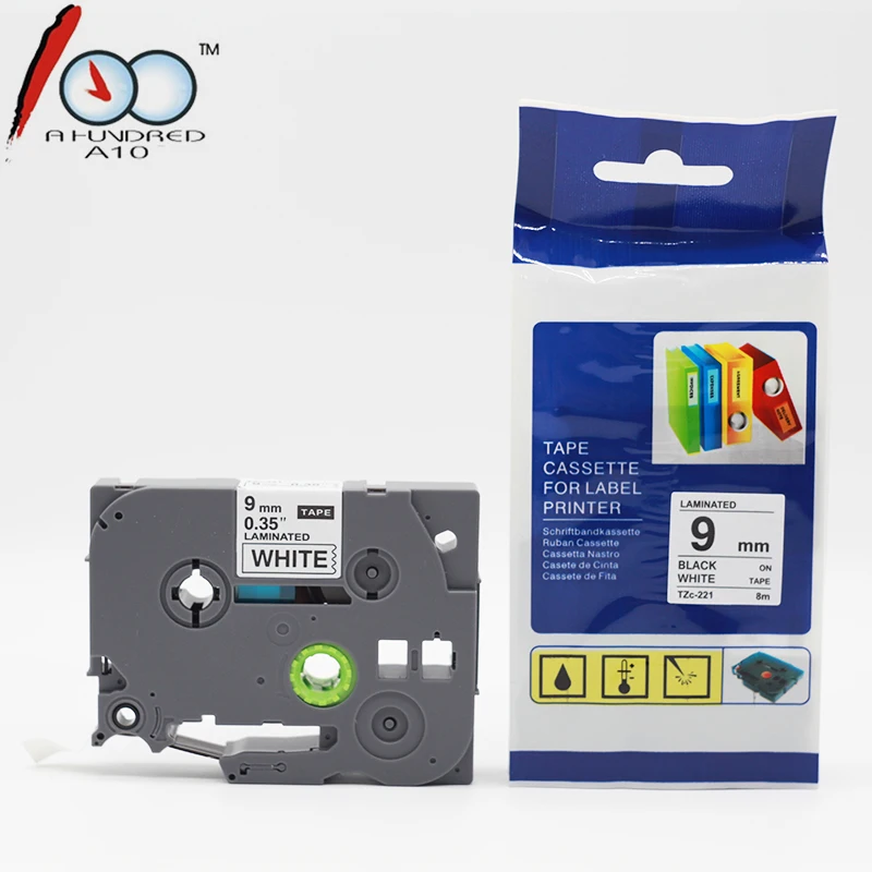 Strong adhesive label cassette tape 9mm Tze-S121 S221 S621 S921 for brother printer