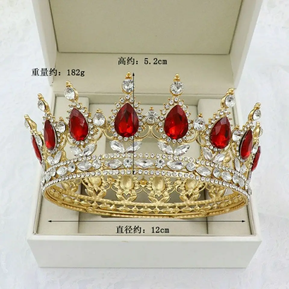 Nanchang Auyan головной убор винтажный Многоцветный Кристалл Королева круглая корона мицва