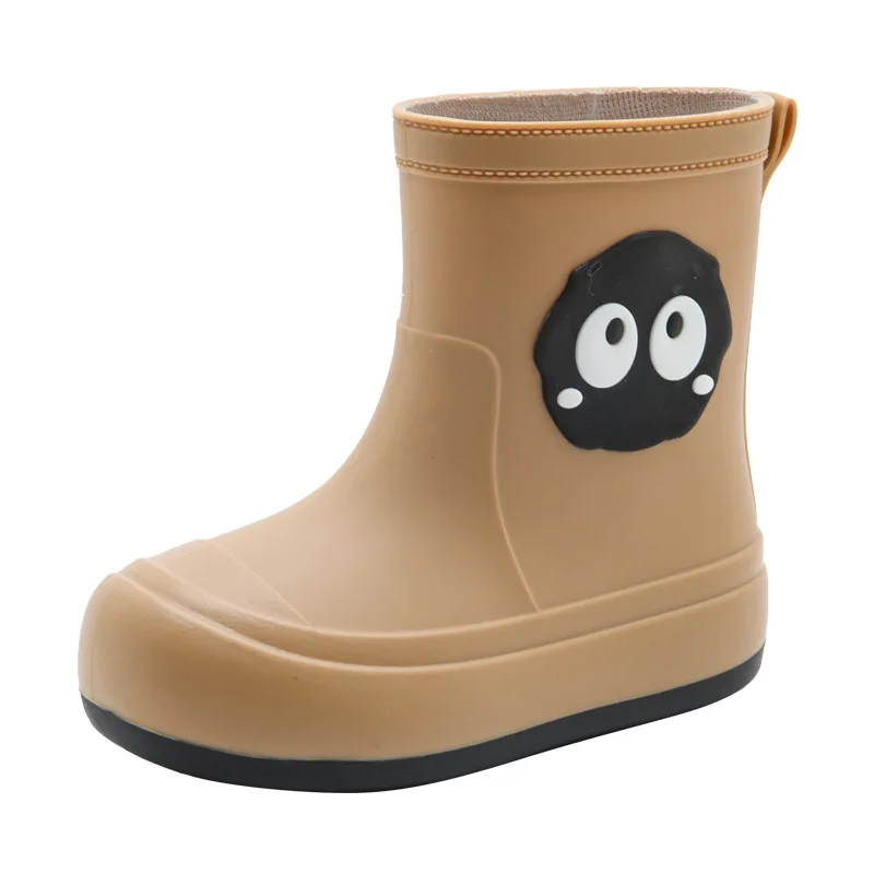 Cute cartoon rain boots for women woolen cotton non-slip waterproof shoes thermal rain boots short tube outdoor rubber boots