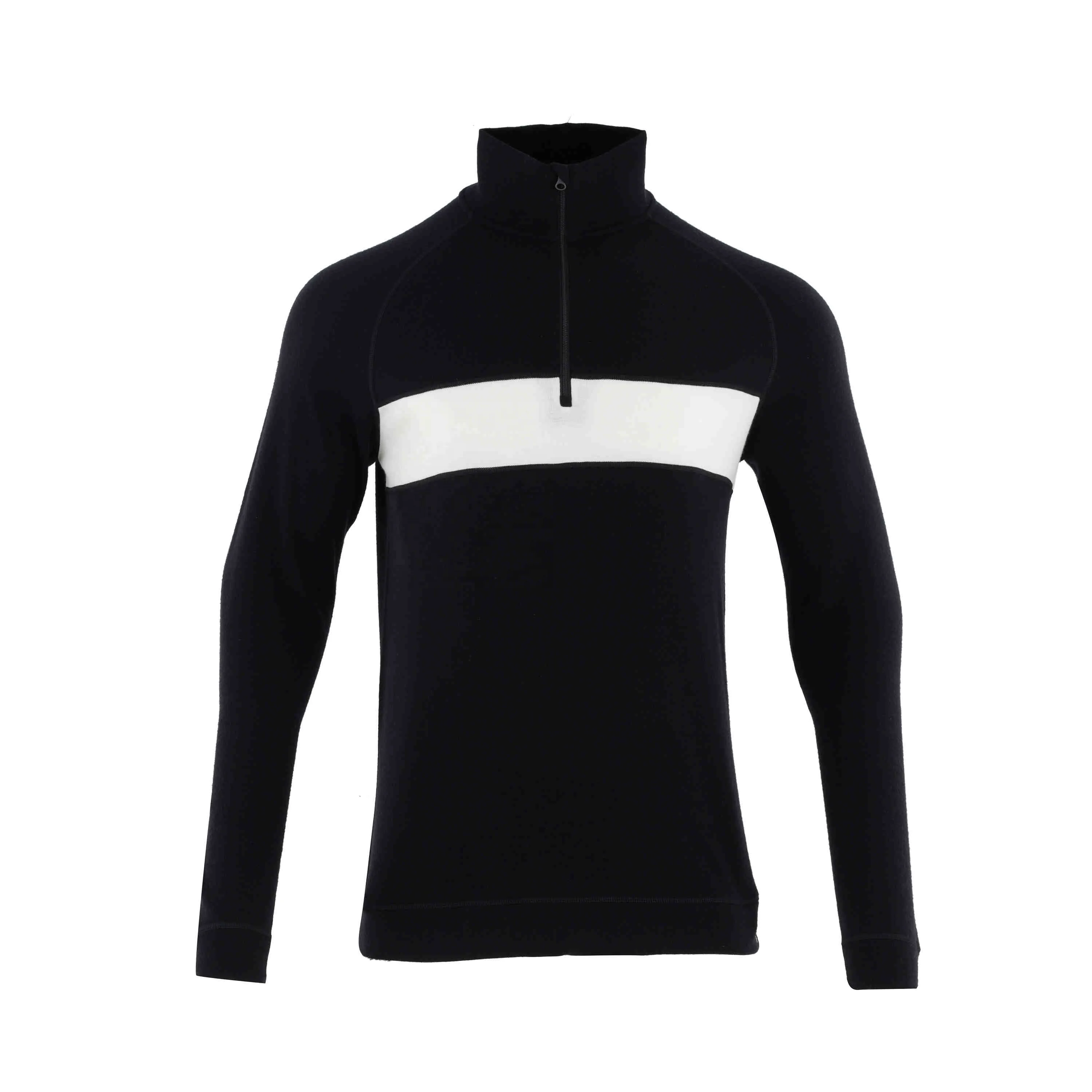 Wholesale high quality hot selling 1/4 zip men long sleeve shirt merino wool zip tops,jeans top