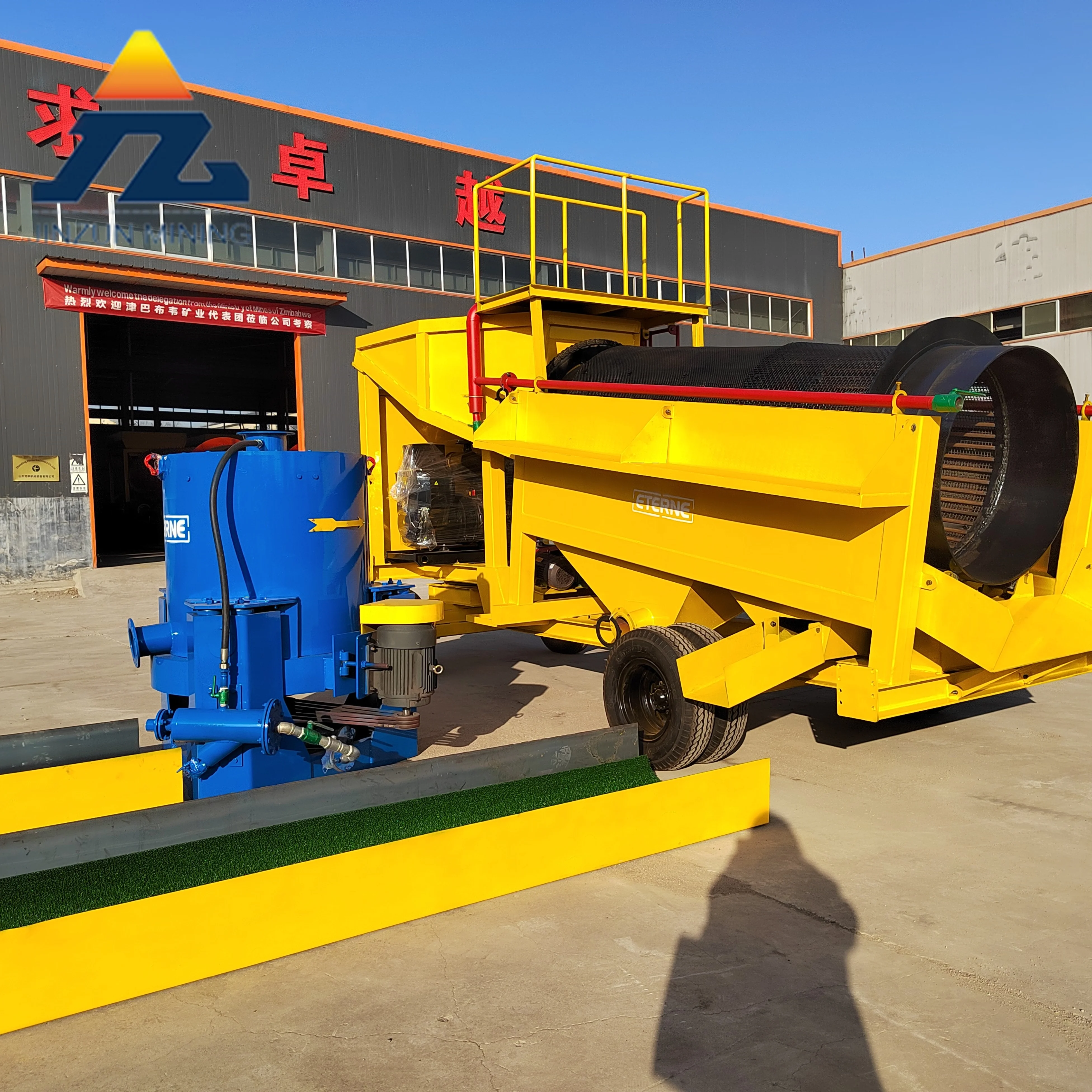 Diesel Generator Powered Mobile Alluvial Gold Separating Machine