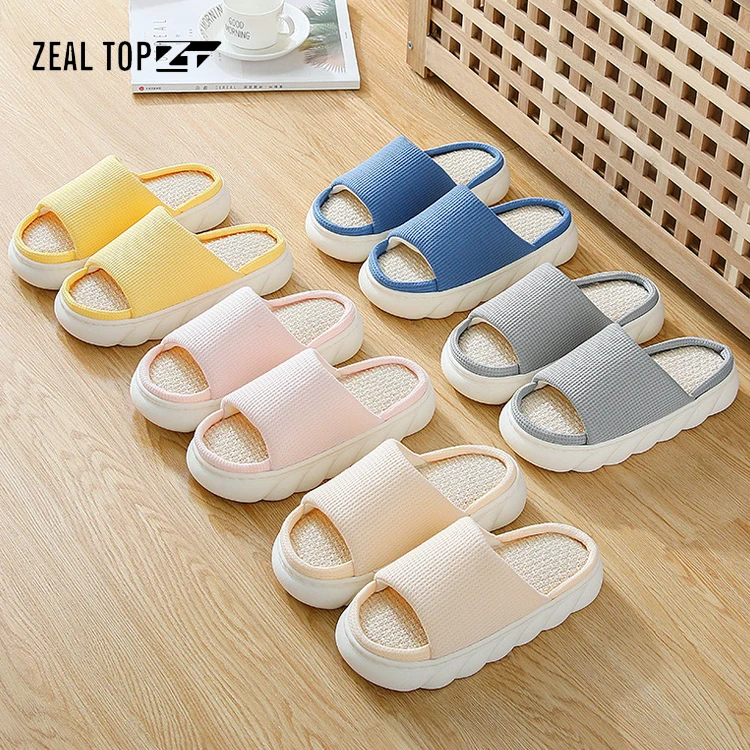 four seasons general indoor home living room guest thick bottom non slip slippers with fur inside