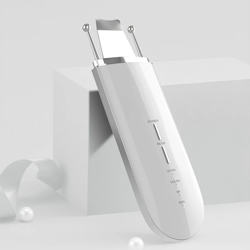 Wireless Professional Ultrasonic Peeling Spatula Equipment RF EMS Cleansing Household Facial Clean Skin Scrubber