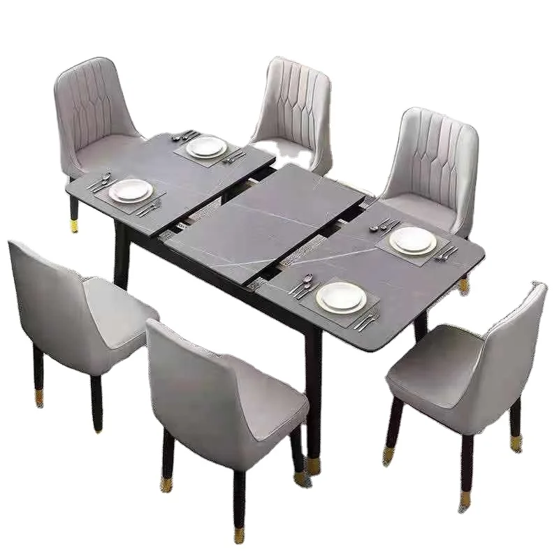 Factory wholesale modern simple slate table small family convertible folding table chair