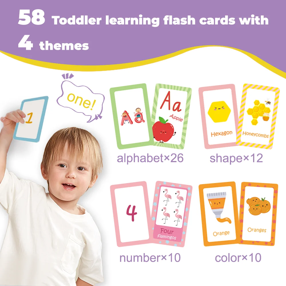 Factory Custom design Flash Cards Game Kid Educational Cards printing educational learning flash memory card for kids