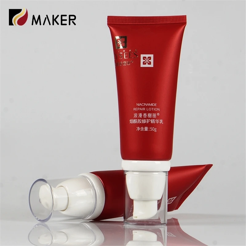 LDPE Skincare Applicator Facial Cleanser Face Eye Cosmetics CC BB Cream Packaging Plastic PE Airless Pump Tube