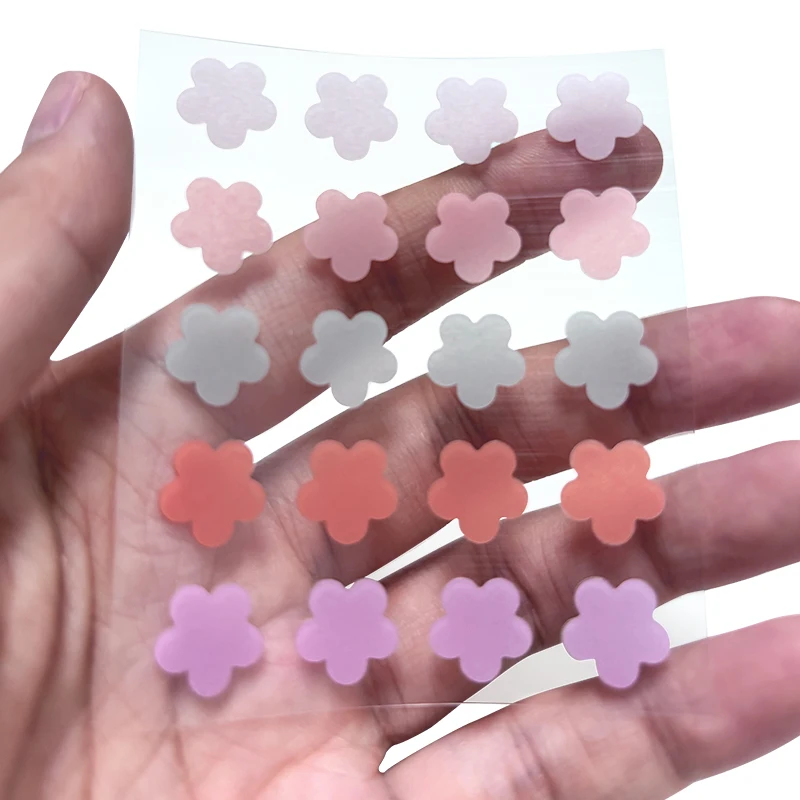 Popular Pimple Patch Private Label 20 Zit Patch Acne Dots Hydrocolloid Cute Flower Blemish Patch Cheap