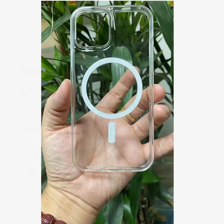  Магнитный чехол для Iphone Magsaf прозрачный магнитное Беспроводное зарядное устройство 12 прозрачная задняя