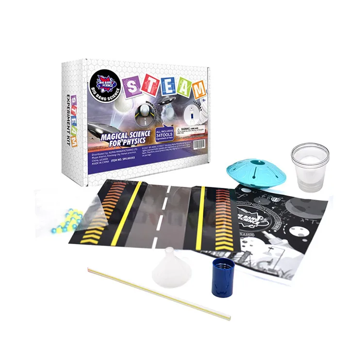Science STEM Physics Educational Outer Space UFO Toy Learn Physics Science Tools Educational Kit for Kids 8+
