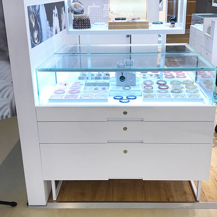 Showroom steel glass showcase design Commercial Glass Display Case for shop