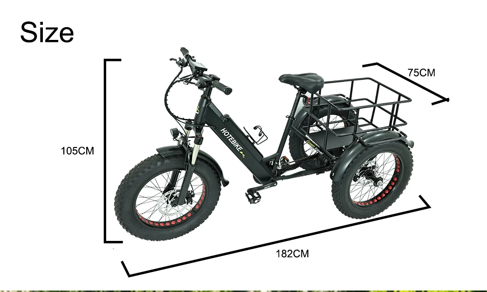 Aluminum Frame Electric Cargo Bike Professional Supplier Electric Cargo Tricycle 48V 500W Motor 3 Wheel Electric Cargo Bike