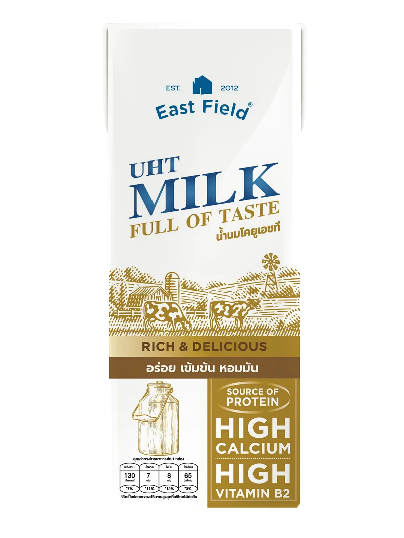 Бренд UHT MILK East Field 180 мл полное вкуса коровье молоко с высоким содержанием кальция Оригинальное лучшее качество