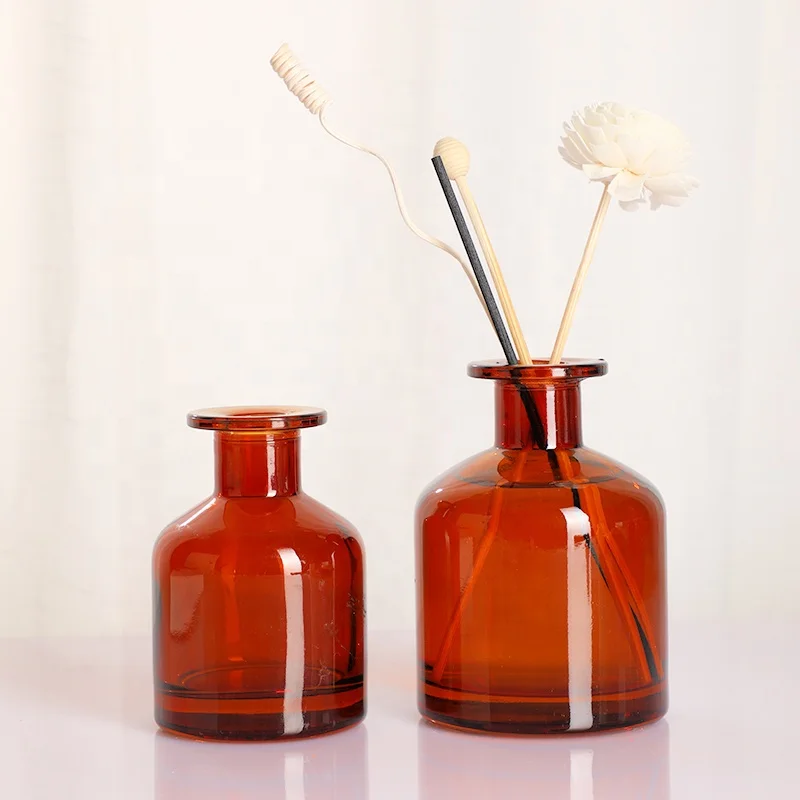 Vanjoin Empty 150ml 250ml Custom Painting Red / Black / Grey Reed Diffuser Bottle Glass With Stopper In Bulk