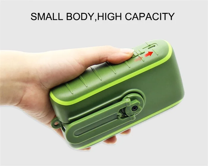 Multifunction  Flashlight Hand Crank Solar Power Bank Dynamo Mobile Charger