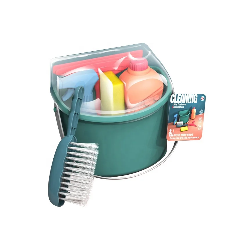 Tools set deluxe cleaning play set toys with 6 accessories