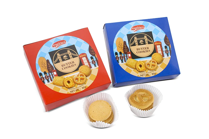 2023 Angelhere 100g Danish style Butter Cookies with paper box cooki manufacturer