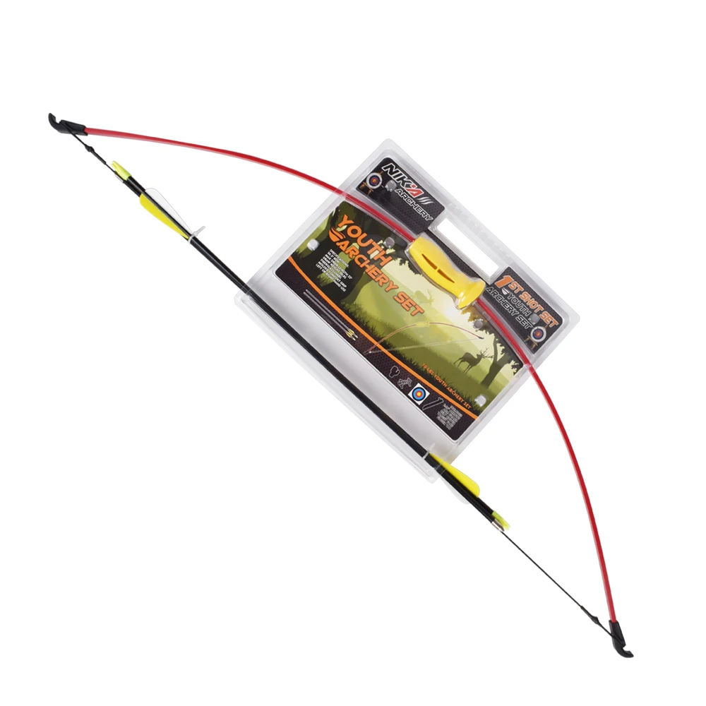 Youth bow set 10lbs archery toy fiberglass bow kit 4-8 years old