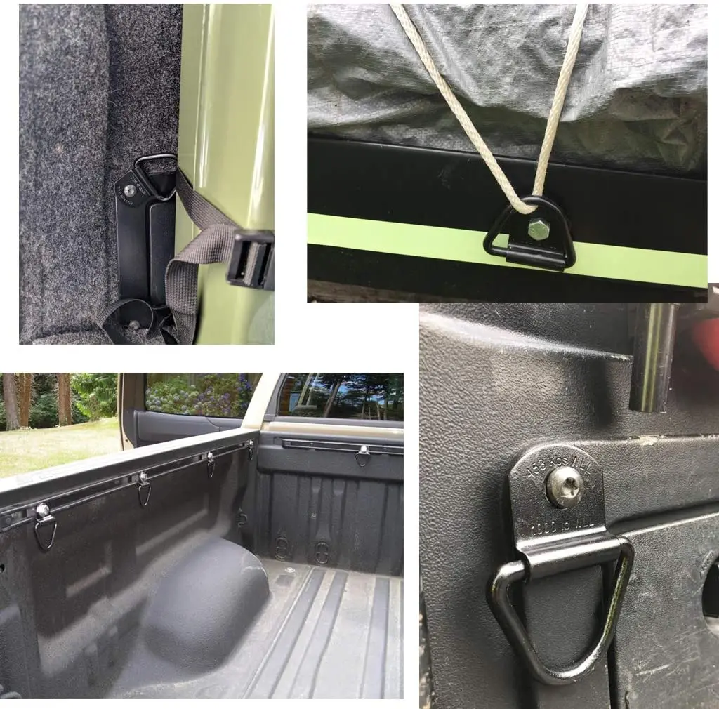 
Cargo Tie-Down V-Ring Anchors Black Steel Bolton Trailer V-Ring Tie Down for Trailers Trucks and Warehouses Replacement 