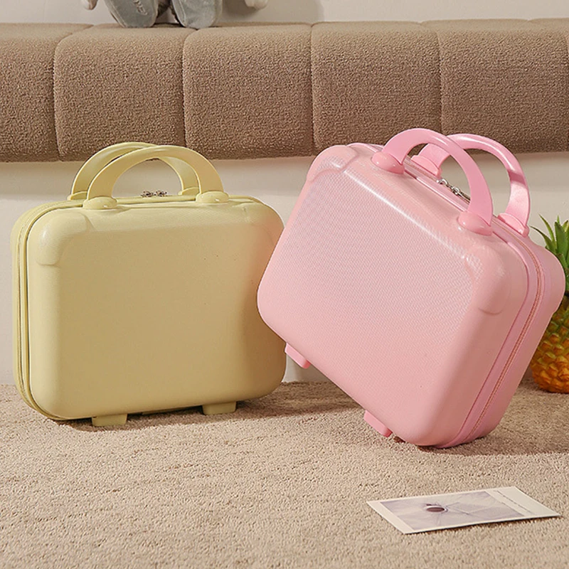 Portable 14' Travel Makeup Case Train Beauty Suitcase Cosmetic Storage Travel Toilet Bag Train Case Portable Cosmetic Storage