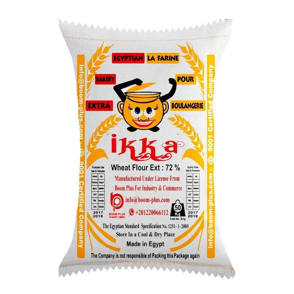 Biscuit Self-Rising Flour 50 kg t55 Ikka Brand Flour Egyptian Product Atta Chakki