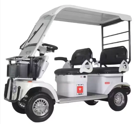 High Quality 800W Electric Bike Cart 4 Seater Long Range 4 Wheel Electric Golf Scooter With Roof