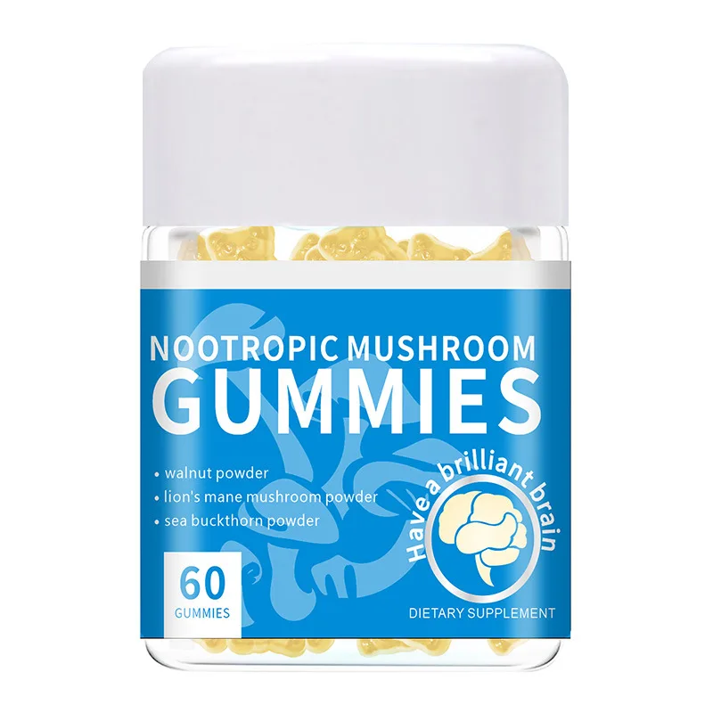 private label Mushroom Gummies gummy with Lions Mane SEA BUCKTHORN for immune and brain booster supplement