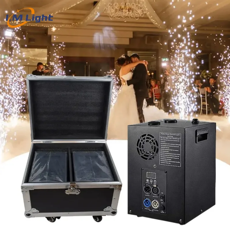 2pcs 600w wireless cold spark machine wedding dmx remote control indoor outdoor for wedding party cold spark machine stage