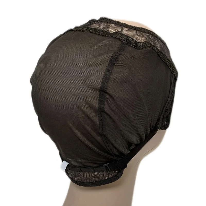 High Quality Ventilated Wig Making Cap Elastic Band Wigs With Cap Adjustable U Part 4X4 Spandex Mesh Dome Wig Cap