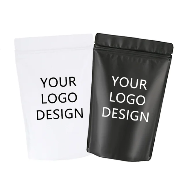 Custom Printed Foil Laminated PET/PE Ziplock Bags Resealable Smell Proof Packaging Edibles Candies Gummies Tea 3.5g Mylar Bags