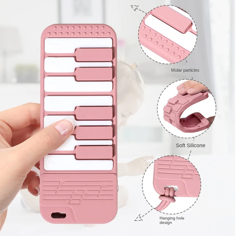 New Arrivals Wholesale New Customized Pigment Bottle Shape Simulation Chewable Silicone Baby Teether