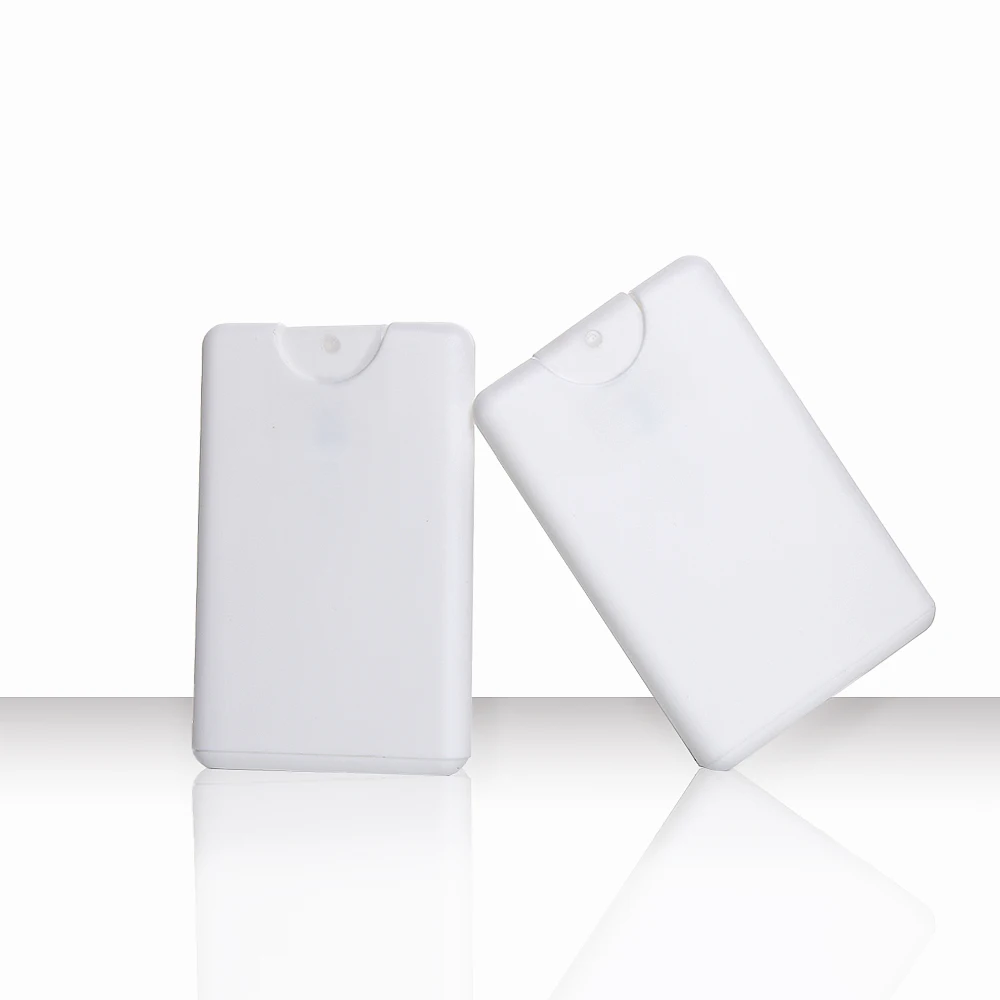 White Sprayer PP Plastic Perfume 20Ml Fine Mist Custom Bottles Credit Card Spray Bottle