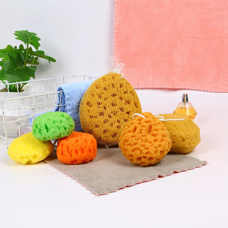 Рекламная разноцветная отшелушивающая спина длинная сетчатая Губка из лаванды в африканском стиле Нейлоновая губка для ванны