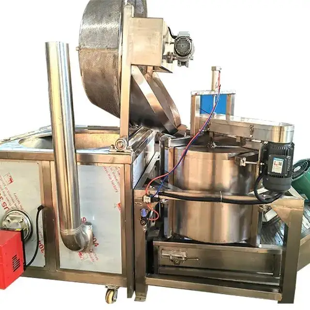 commercial fried peanuts potato chips potato chips bananas cassava chips fish chicken feet donuts frying machine batch fryer