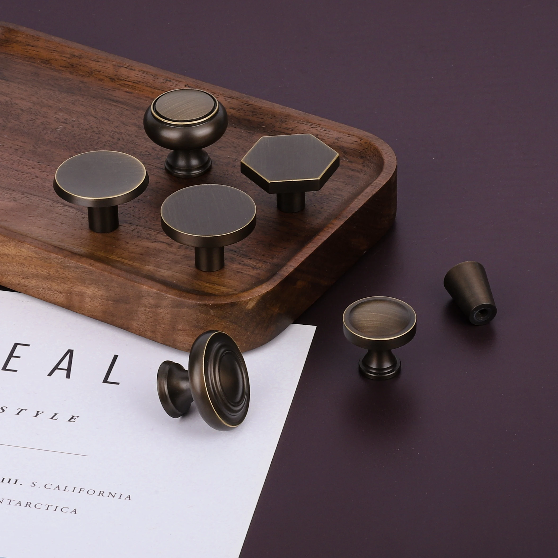 New Design Brushed Brass Drawer Pulls Furniture Hardware Handles And Knobs For Kitchen Cabinet